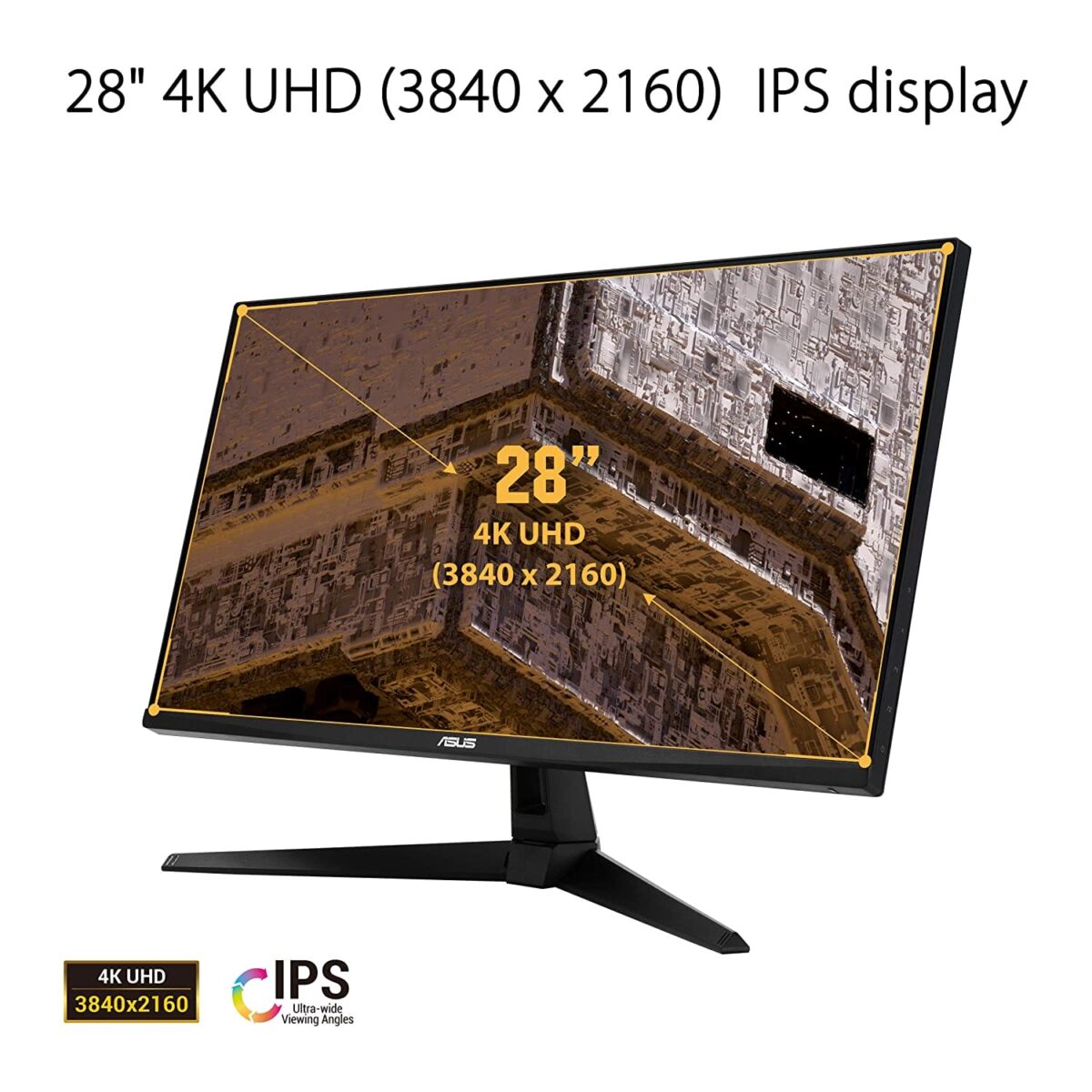 ASUS TUF Gaming VG289Q1A 4K Gaming Monitor – 28 inch UHD 4K (3840×2160), IPS, DCI-P3, Adaptive-Sync, FreeSync™, HDR 10