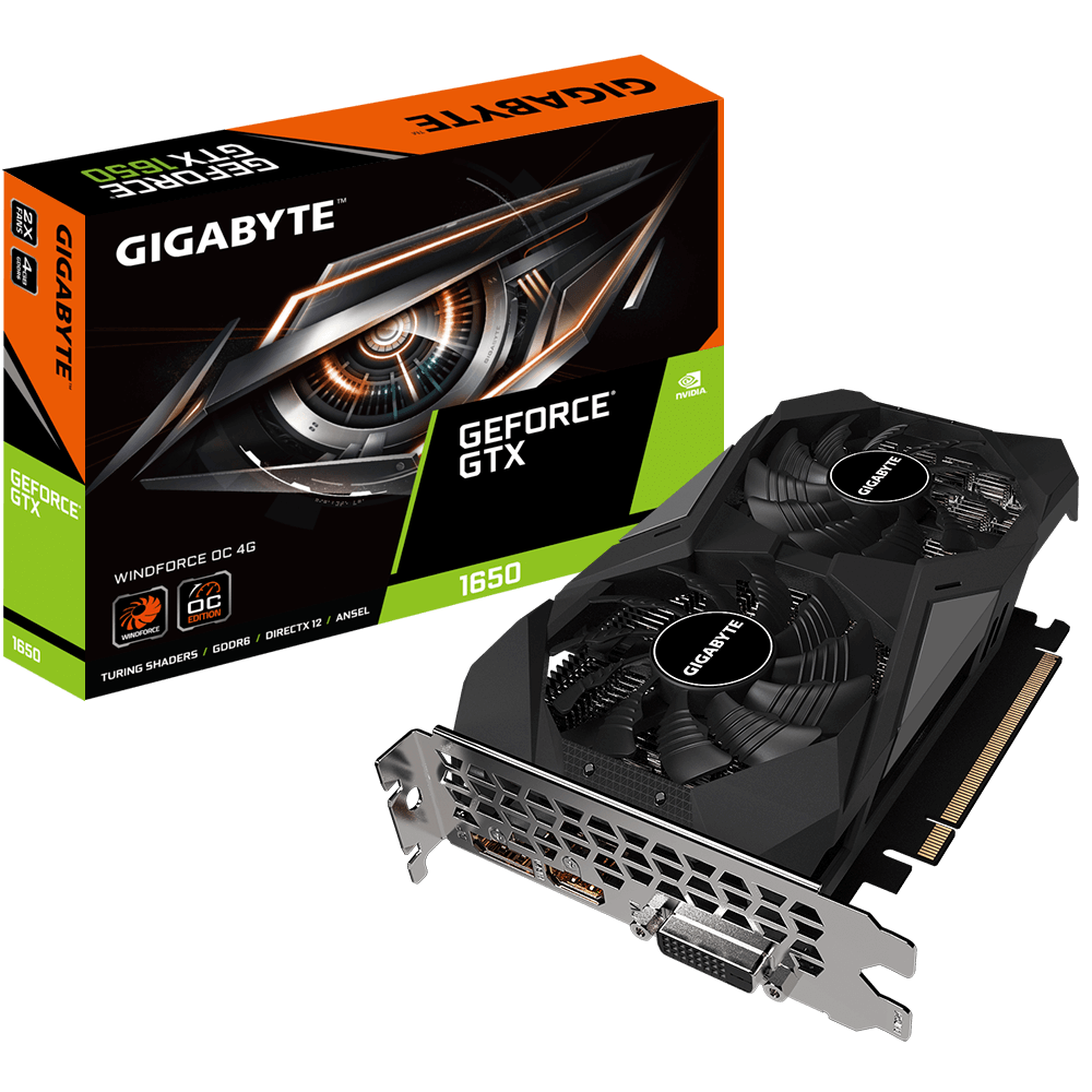 Gigabyte GeForce GTX 1650 D6 Windforce OC 4G