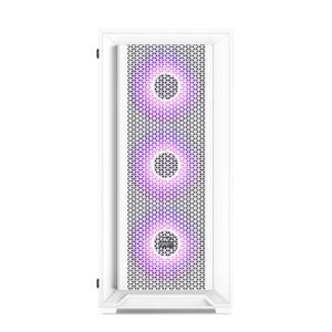 Ant Esports SX7 Mid- Tower Computer Case/Gaming Cabinet – White | Support ATX, Micro-ATX, Mini-ITX | Pre-Installed 3 x 120mm Front Fans