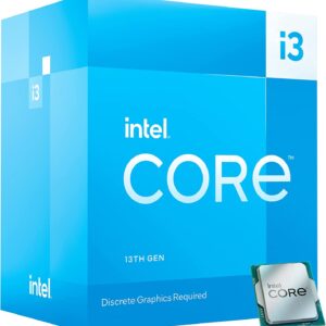 Intel Core i3-13100F Desktop Processor 4 cores (4 P-cores + 0 E-cores) 12MB Cache, up to 4.5 GHz