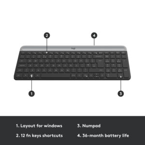 Logitech MK470 Slim Wireless Keyboard and Mouse Set