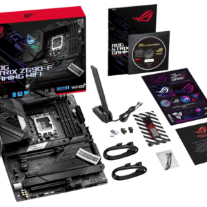 Asus ROG Strix Z690-F Gaming WiFi LGA 1700 (12th Gen Intel Core) ATX Motherboard with DDR5, PCIe 5.0, WiFi 6E, 2.5 Gb LAN, Four M.2 with Backplate heatsinks and PCIe Slot Q-Release, Aura Sync