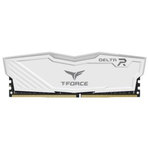 TEAMGROUP T-Force Delta RGB DDR4 16GB (2x8GB) 3200MHz (PC4-25600) CL16 Desktop Gaming Memory Module ram TF4D416G3200HC16CDC01 - White