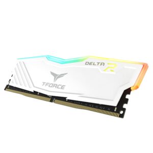 TEAMGROUP T-Force Delta RGB DDR4 16GB (2x8GB) 3200MHz (PC4-25600) CL16 Desktop Gaming Memory Module ram TF4D416G3200HC16CDC01 - White