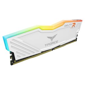 TEAMGROUP T-Force Delta RGB DDR4 16GB (2x8GB) 3200MHz (PC4-25600) CL16 Desktop Gaming Memory Module ram TF4D416G3200HC16CDC01 - White