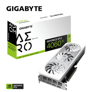 Gigabyte GeForce RTX 4060 Ti AERO OC 8G Graphics Card, 3X WINDFORCE Fans, 8GB 128-bit GDDR6, GV-N406TAERO OC-8GD Video Card