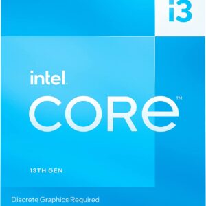 Intel Core i3-13100F Desktop Processor 4 cores (4 P-cores + 0 E-cores) 12MB Cache, up to 4.5 GHz