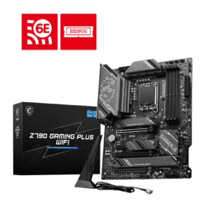 MSI Z790 Gaming Plus WiFi Motherboard, ATX - Supports Intel 12th & 13th Gen Core Processors, LGA 1700 - DDR5 Memory Boost 7200+MHz/OC, 1 x PCIe 5.0 x16, 4 x M.2 Gen4, 2.5G LAN, Wi-Fi 6E