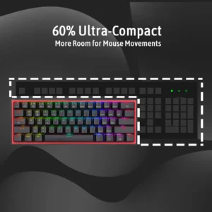 Redragon K616 Fizz Pro 60% 3-Mode Wired Black