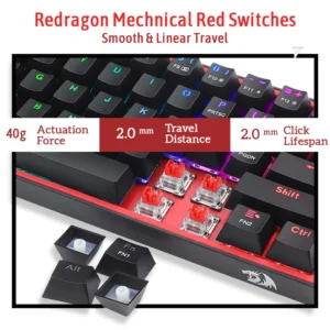 Redragon K617 Fizz 60% Wired RGB Gaming Keyboard