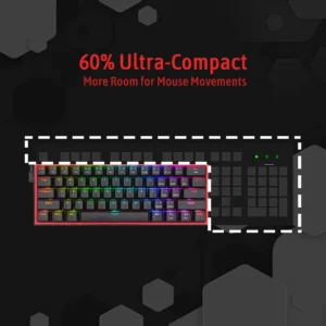 Redragon K617 Fizz 60% Wired RGB Gaming Keyboard