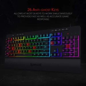 Redragon Shiva K512 RGB Backlit Membrane Wired Gaming Keyboard with Multimedia Keys