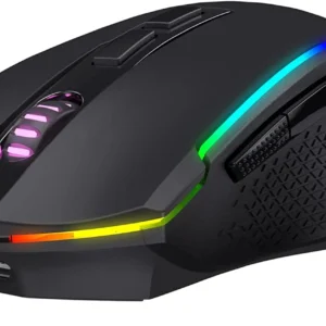 Redragon M693Gaming Mouse, 8000 DPI w/ 3-Mode Connection, BT & 2.4G Wireless, 7 Macro Buttons, Durable Power Capacity and RGB Backlight for PC/Mac/Laptop