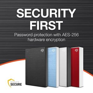 Seagate One Touch 1TB External HDD with Password Protection – Black, for Windows and Mac, with 3 yr Data Recovery Services, and 6 Months Mylio Create Plan and Dropbox Backup Plan (STKY1000400)