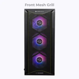 ZEBRONICS Invader Mid-Tower Premium Gaming Cabinet (Black)