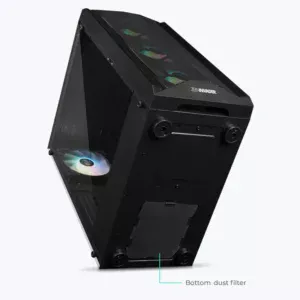 ZEBRONICS Invader Mid-Tower Premium Gaming Cabinet (Black)