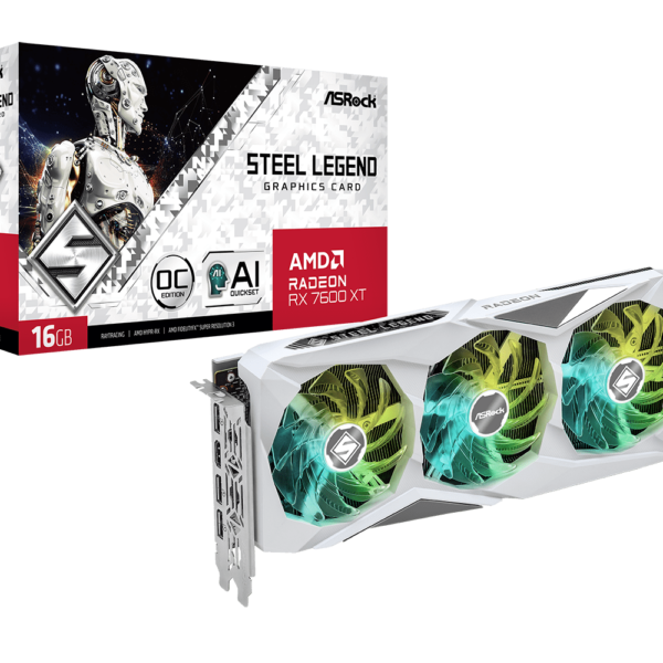 AsRock RX7600 XT Steel Legend 16GB AMD Radeon Graphics Card