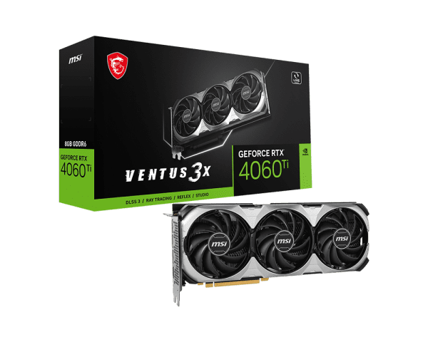 MSI GeForce RTX 4060Ti Ventus 3X Black 8G