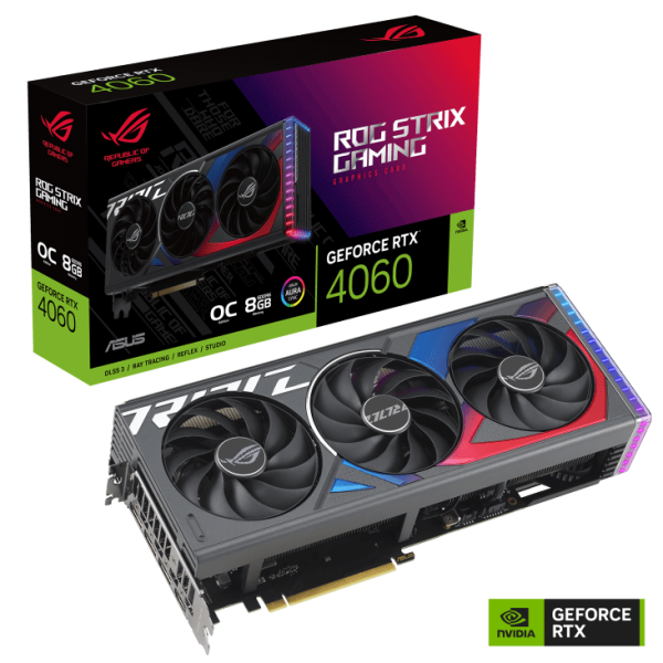 ASUS ROG Strix GeForce RTX 4060 OC 8GB GDDR6 | Triple-Fan STRIX Cooling, DLSS 3, Ray Tracing, 311 mm Length - Image 4