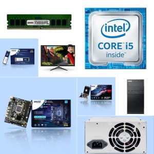 Assembled Computer Avika Retails Intel Core-i5 6th Gen with GX-H110 D4 Motherboard, 16GB DDR4 RAM, 256GB SSD, 500W PSU, 4GB Graphics Card, 4 RGB Fan Cabinet, 24 Inch Monitor
