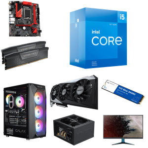 Core i5 12400F with B760M Gaming AC DDR5 Motherboard, 3060 12GB Graphics Card,1TB Gen 4 NVMe SSD, 16GBx2 DDR5 5200Mhz, 550W SMPS, 27 Inch 2K IPS 180hz, 4 Fan Cabinet
