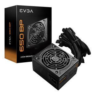 EVGA 650 BP Bronze 650 W Semi‑Modular PSU – 80 Plus Bronze, Short 120 mm ATX, Free Self‑Test Tool