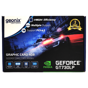 Geonix GeForce GT 730LP 4GB DDR3 Graphics Card Entry-Level GPU for Everyday Display Needs