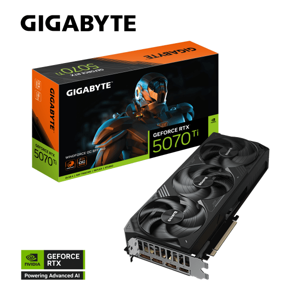 Gigabyte GeForce RTX 5070 Ti WindForce OC SFF 16GB GDDR6 Graphics Card | DLSS 3.5, Ray Tracing & Dual-Fan Cooling - Image 3