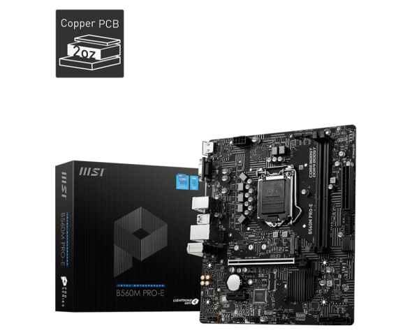 MSI B560M Pro‑E LGA 1200 mATX Motherboard 10th/11th Gen Intel, PCIe 4.0, DDR4 - Image 2