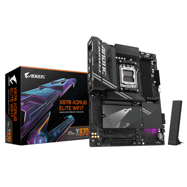 Gigabyte X870 AORUS Elite WiFi 7 – AM5 ATX Motherboard with DDR5, PCIe 5.0, USB4, and Gen5 M.2