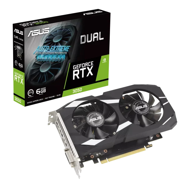 ASUS Dual RTX 3050 6GB GDDR6 Graphics Card With Dual-Fan Cooling