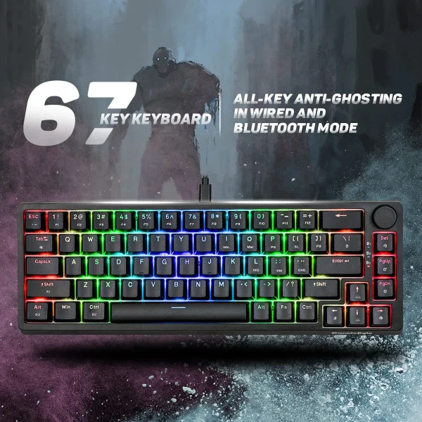 Cosmic Byte Astra RGB CB-GK-33 Mechanical Keyboard ( Wired & Bluetooth ) - Image 4