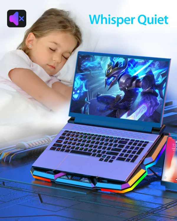 Cosmic Byte Cyclone RGB Laptop Cooling Pad With 5 Fans - Image 5