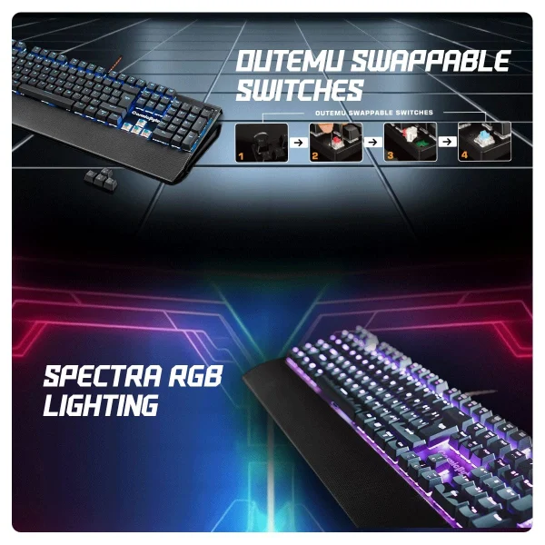 Cosmic Byte CB‑GK‑24 Equinox Alturas RGB Mechanical Keyboard - Image 2