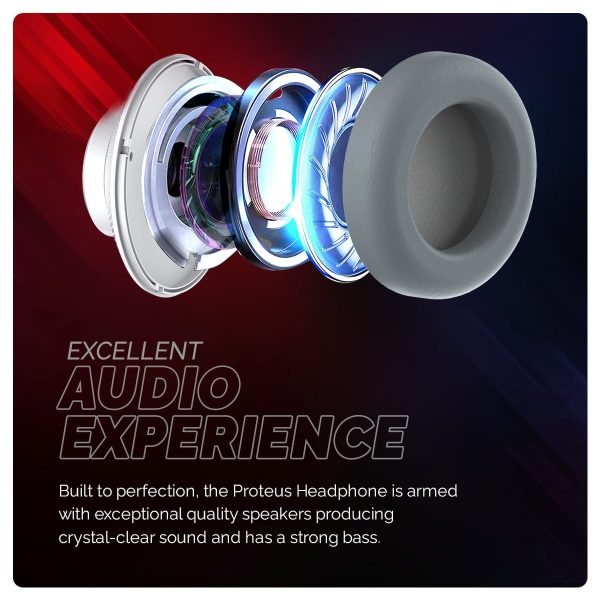Cosmic Byte Proteus RGB White Headset 7.1, Dual Input Headphone, ENC Microphone ( White ) - Image 2