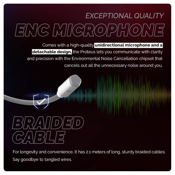 Cosmic Byte Proteus RGB White Headset 7.1, Dual Input Headphone, ENC Microphone ( White ) - Image 7