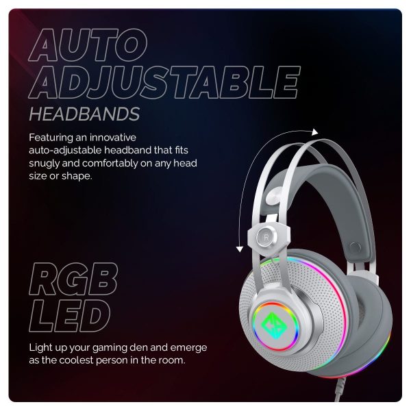 Cosmic Byte Proteus RGB White Headset 7.1, Dual Input Headphone, ENC Microphone ( White ) - Image 8