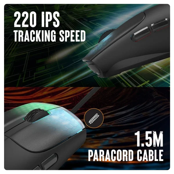 Cosmic Byte Pulse Wired Gaming Mouse Pixart 3327 Sensor, 200-12400 DPI - Image 3