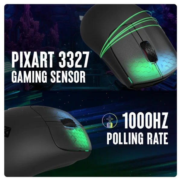 Cosmic Byte Pulse Wired Gaming Mouse Pixart 3327 Sensor, 200-12400 DPI - Image 5
