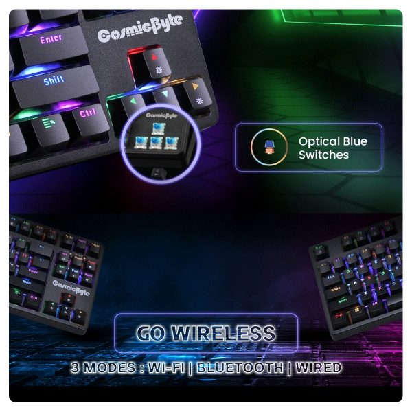 Cosmic Byte Trinity Wired Optical Keyboard CB-GK-38 – Hot-Swappable, TKL, RGB, 100M Key Life - Image 5