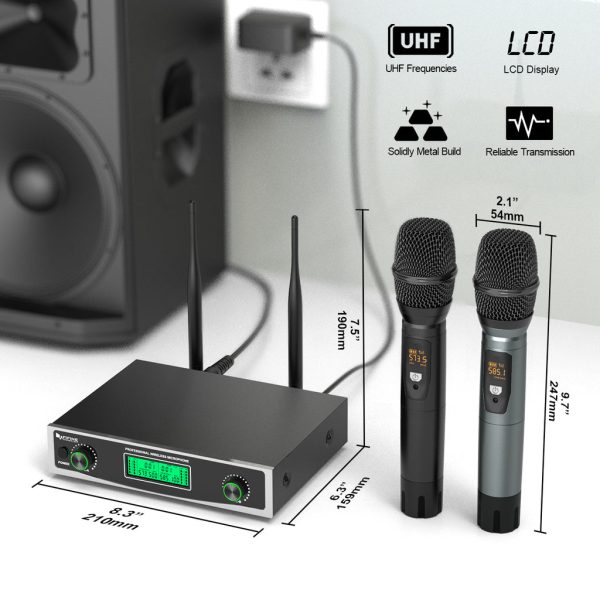 FIFINE K040 Dual Wireless Handheld Microphones System with Individual Balance XLR Output - Image 4