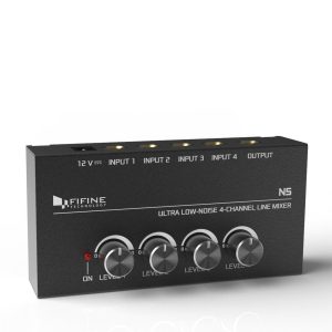 FIFINE N5 Four-channel Audio Mixer