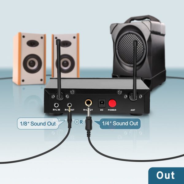 Fifine K036 Dual Wireless Microphones System for Gig, Home Karaoke with PA Speaker, Karaoke Machine - Image 4