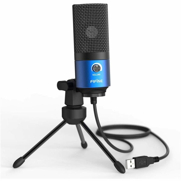FIFINE K669B Metal USB Unidirectional Microphone Condenser Input Volume Control Knob, Streaming and YouTube Videos (Black) - Image 2