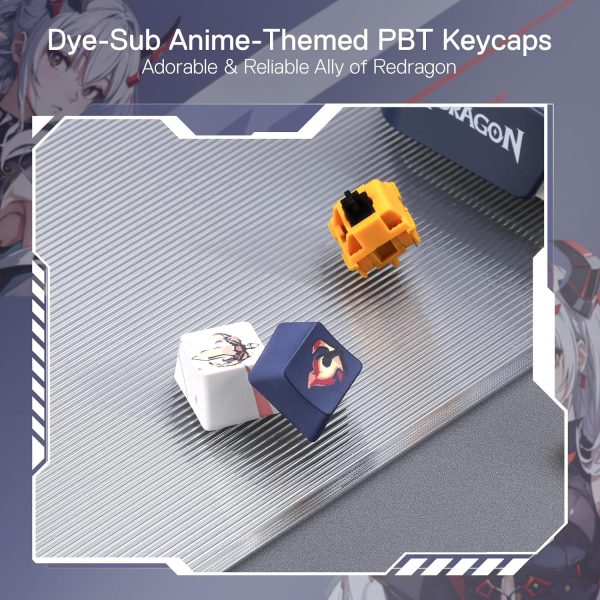 Redragon Eisa Pro K686 Pro Wired+2.4Ghz+BT Mechanical Keyboard Anime Theme (Custom Hi-Fi Linear Switch) - Image 2