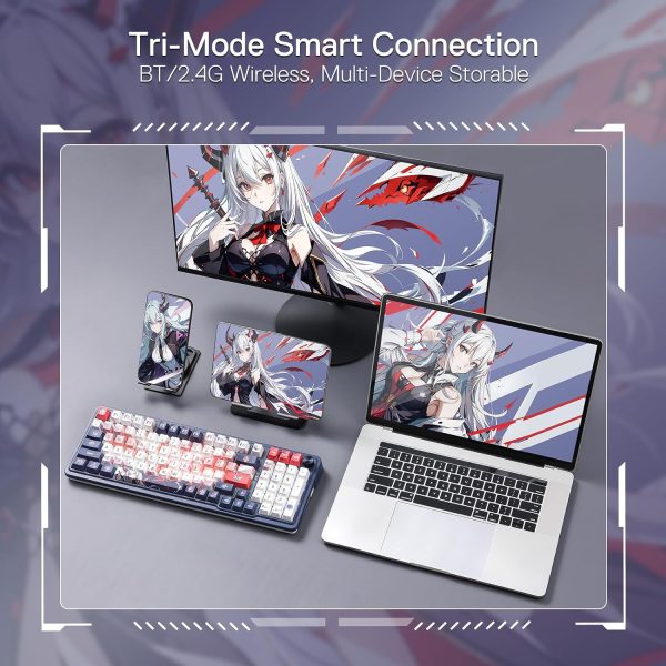 Redragon Eisa Pro K686 Pro Wired+2.4Ghz+BT Mechanical Keyboard Anime Theme (Custom Hi-Fi Linear Switch) - Image 7