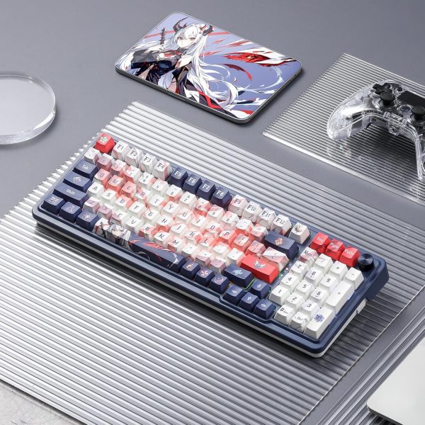 Redragon Eisa Pro K686 Pro Wired+2.4Ghz+BT Mechanical Keyboard Anime Theme (Custom Hi-Fi Linear Switch) - Image 4
