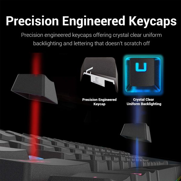 Redragon Kumara K552 - TKL Wired Mechanical Keyboard Rainbow (Red Switch) - Image 4