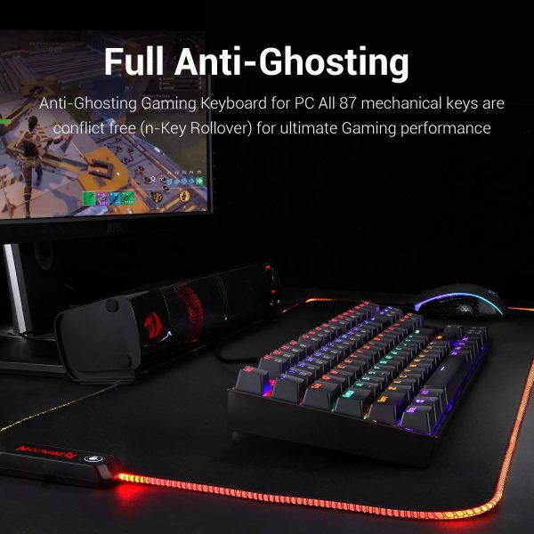 Redragon Kumara K552 - TKL Wired Mechanical Keyboard Rainbow (Red Switch) - Image 2