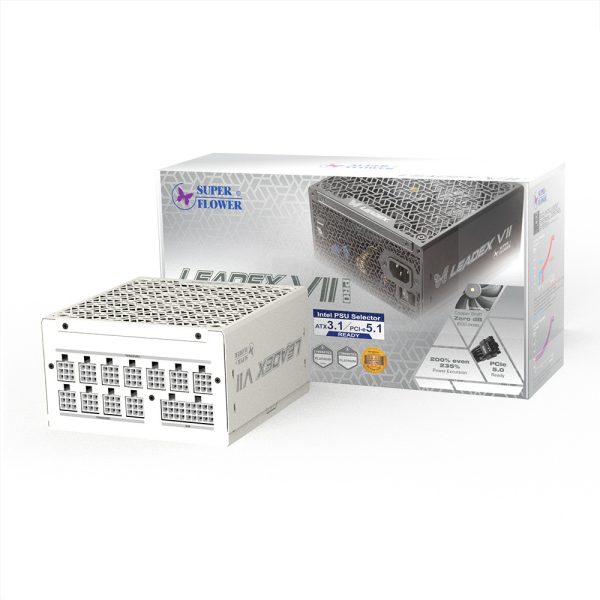 Super Flower LEADEX VII Platinum PRO 1000W ATX 3.1 PCIe5.1 (White), - Image 2